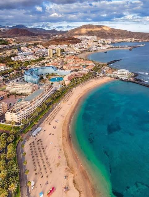 Sandy beach representing Playa del Camisón in southern Tenerife